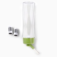 Drill for animals, 750 ml, fastening-spring, and two interchangeable filters, green