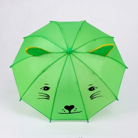 Mechanical children's umbrella "animals", r = 25cm, with ears, color mix-18