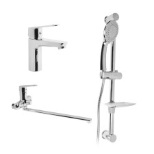 Set of mixers ACCOONA A2769, for a sink, for a bath, shower stand, brass
