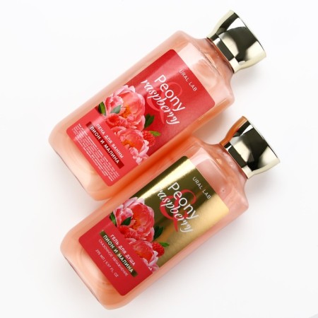 Pony Raspberry Gift Cosmetics Set, shower gel and bath foam 2 x 295 ml, Floral & Beauty by Ural Lab-4