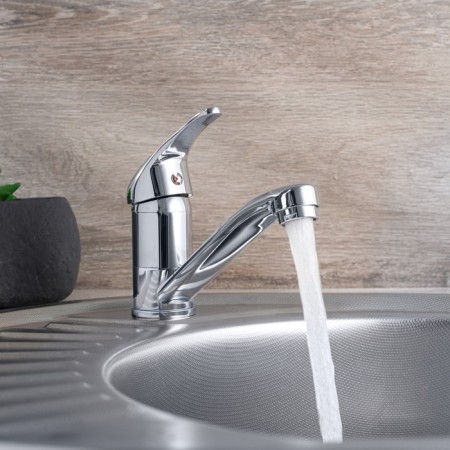Kitchen mixer RMS SL128-004F-15, single-leaf, short spout, nut, chrome-3
