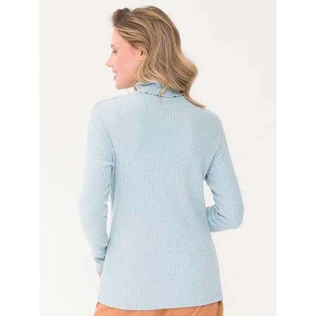 Women's turtleneck, size 48, blue color-2