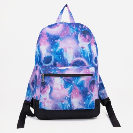 School backpack from lightning textiles, 1 pocket, “ZFTS”, purple color