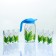 Set for juice "Landysh" art painting, 6 glasses 1250/200 ml