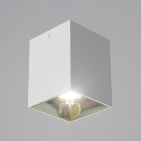 Lamp "Cube" LED 4000K 10W DIM220 white gold 7.5x7.5x9.5cm-1