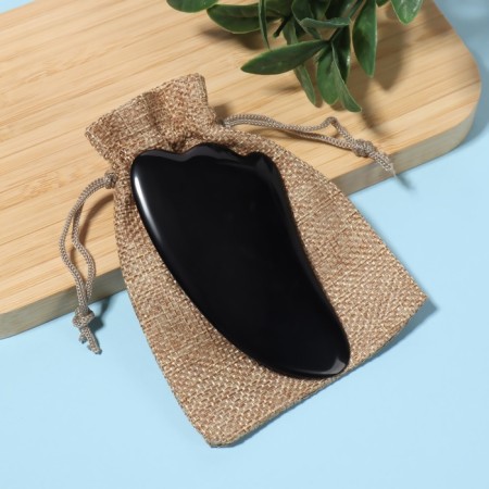 Huasha massage "Paw", 9 × 5.2 cm, black color-1
