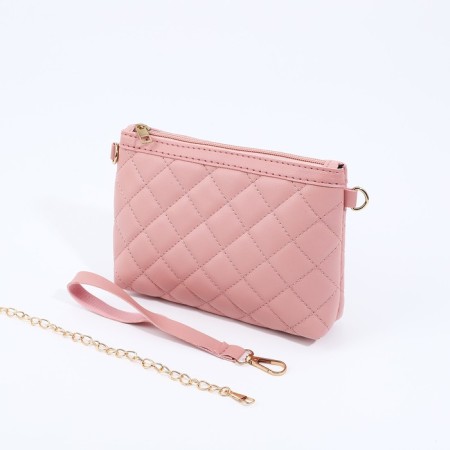 Bag Cross-Bodi with a zipper, pink color-6