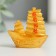 Souvenir Polystone "Ship" Gold 4.5x4.5 cm