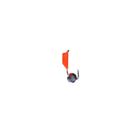 Mormyshka Orange column + ball faced silver, weight 0.65 g-1