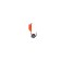 Mormyshka Orange column + ball faced silver, weight 0.65 g