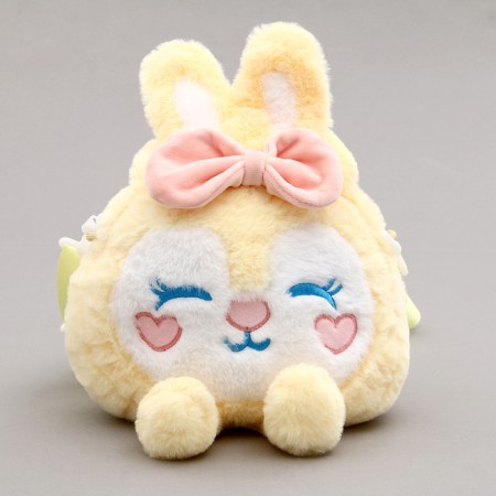 Children's "Bunny" bag with a bow, 18 cm, yellow color-2