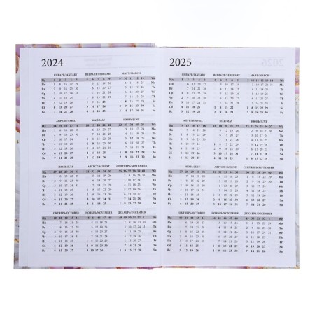 Diaumer of the Leduced A5, 128 pink marble sheets, solid cover, glossy lamination-14