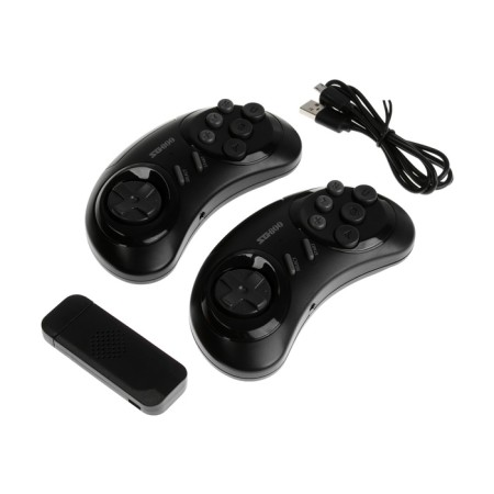 SG800 game console, 1600 games, AV cable, 2 wireless joysticks, black-1