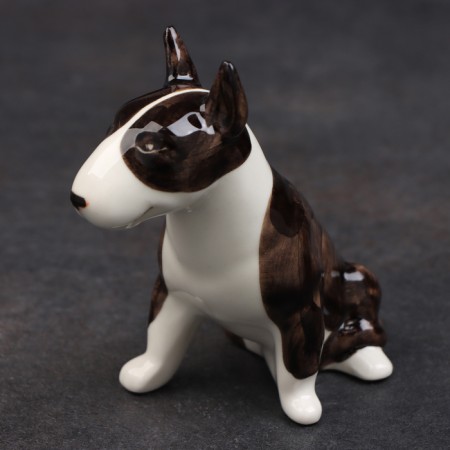 Porcelain figurine "Black-white Bulberry", 10 cm, copyright painting-1