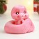 New Year. Symbol 2025. Figure soap "snake baby" gradient pink