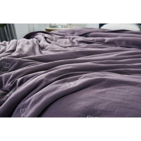 A set with a bedspread "Rebeca", size 160x220 cm, 50x70 cm, purple color-2
