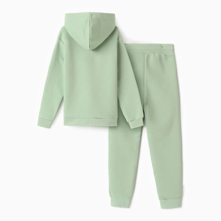 Kit for girls (sweatshirt, trousers), green color, height 92-98 cm-9