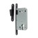 The latch is mortise magnetic, under the Lockland ZLK6BL cylinder, black color is black