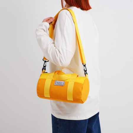 Youth bag with zipper, yellow color-2