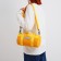 Youth bag with zipper, yellow color