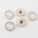 A set of buttons on the leg, d = 21.5 mm, 5 pcs, white/gold color