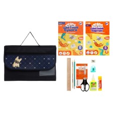 Labor folder A4, 330 x 230, with handles of textiles, folding on Velcro, with a filling of 10 items, calligrata, PTR-10, 