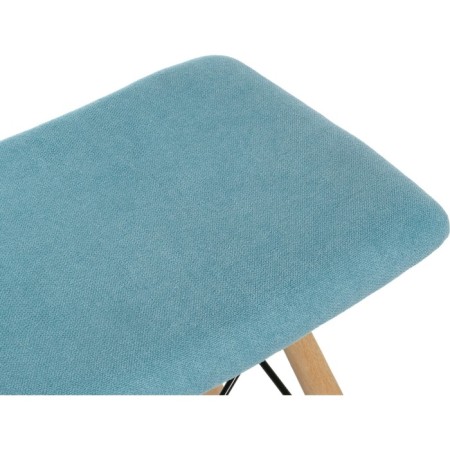Stool Ben array of beech/metal/fabric, natural/blue 41x39x44 cm-4