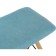 Stool Ben array of beech/metal/fabric, natural/blue 41x39x44 cm