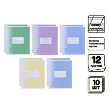 A set of notebooks of 10 pieces, 12 sheets in the scythe line calligrata 