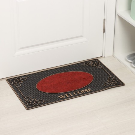 Rug -shaped rubber shade of Welcome, 40 × 70 cm, color mix-10