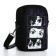 Youth bag with zipper, black color