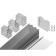 Profile aluminum overhead/suspended ambrella Illumination Profile System, GP2550AL, 2000x35x35 mm, silver color, matte Distractor
