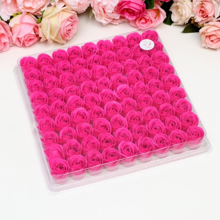 Roses soap fuchsia, set 81 pcs-2