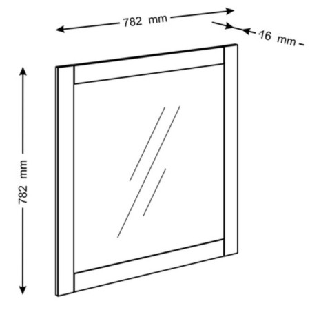 Square wall mirror "Sirius", 782 × 782 mm, white color-3