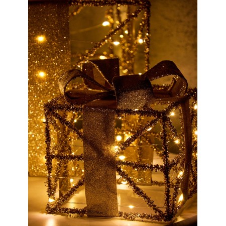 Figure Light "Cuba", 25x20x15 cm, 90 LED, AAX8 batteries (not in set), glow warm white-2