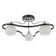 Economic chandelier "Blank", 3x60W E27, chrome-black 60x60x23 cm