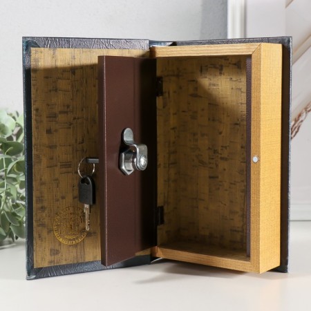 Safe tree Book Leather "My Napoleonic Plans" 21x13x5 cm-2