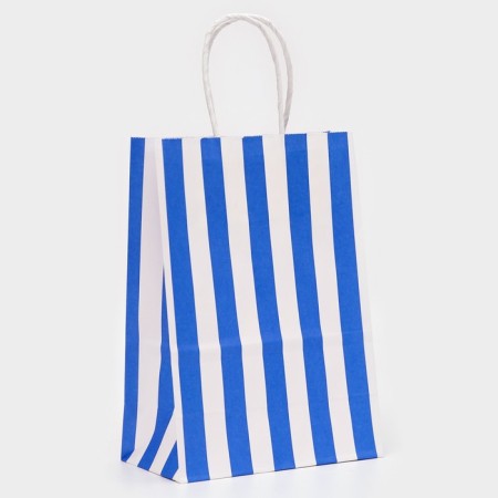 Crafts, blue, "stripes", 21 x 15 x 8 cm-1