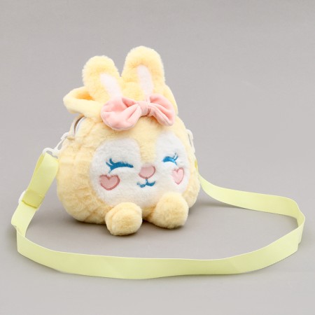 Children's "Bunny" bag with a bow, 18 cm, yellow color