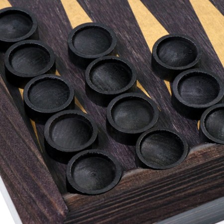 Wooden backgammon large, board game, 48 x 48 cm, chip D-2.4 cm, h-0.9 cm-2