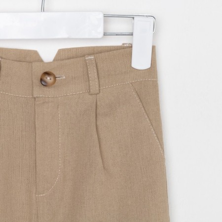 Shorts for the boy Minaku: Casual Collection Beige color, height 152-8