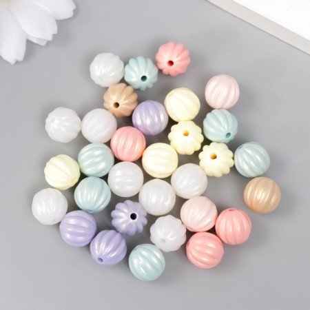 Beads for creativity plastic "Ball watermelon. Pearl palette" set 20 g d = 1.6 cm