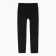 Leggings for girls with fur, black color, height 122-134cm