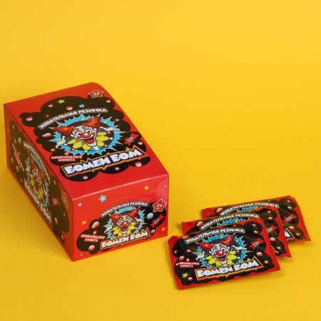 Candy exploding "bombing", cola, with chewing elastic band, 3 g