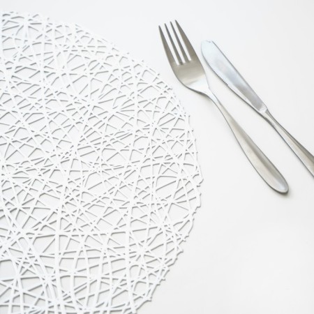 A set of serving napkins on the table “Spider Web”, D = 38 cm, 4 pcs, silver color-5