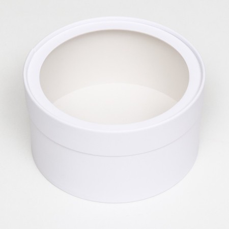 Gift box "Diamond" White, hooked with a window, 18 x 10 cm-2