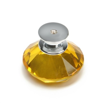 Handle button Cappio, color Gold "Diamond", glass, d = 40 mm-7
