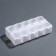 Organizer for decor, 10 cells, 8.7 × 4.3 × 2 cm, the color is transparent