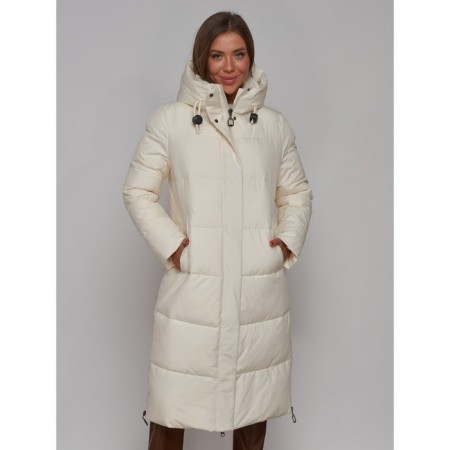 Coat insulated winter female, size 44, color light-beige-17
