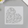Stencil plastic "Heart with patterns" 15x15 cm